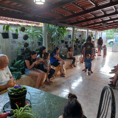 Crianças participam de confraternização na área do Conselho Central de Bom Despacho