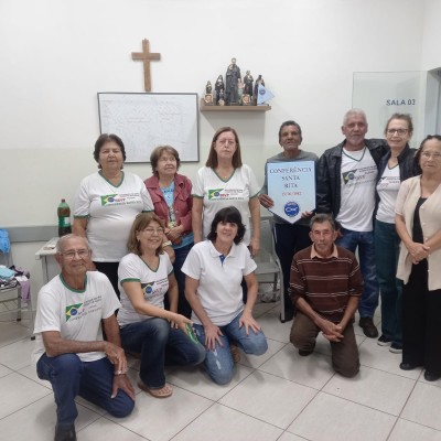 Celebração dos 42 anos da Conferência Santa Rita, em Passos (MG)