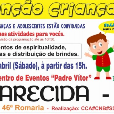 Crianças e adolescentes terão programação especial na Romaria